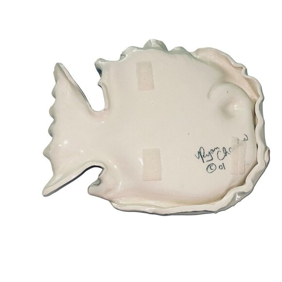 Ryan Charles Platter Multicolor Hand Painted Ceramic Fish 2001 - Picture 9 of 9